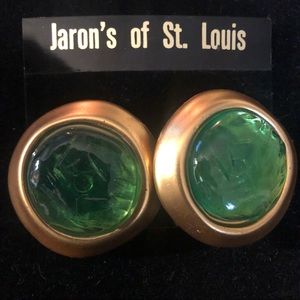 Large vintage clip earrings